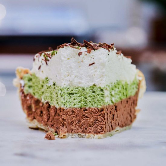 Matcha & Chocolate French Silk Pie