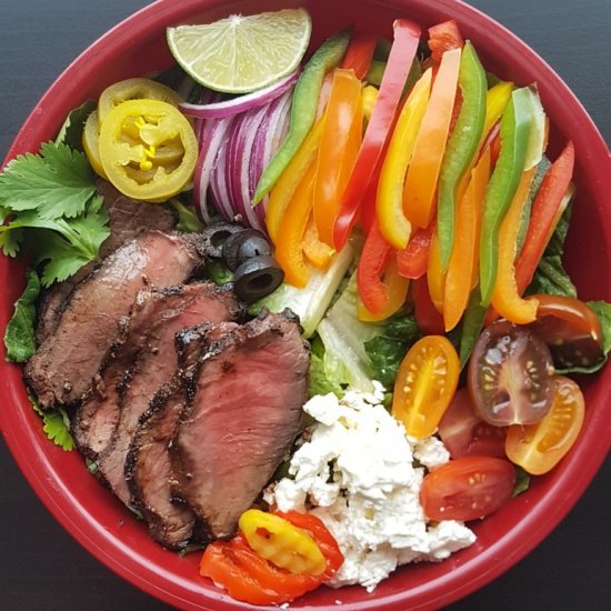 Keto Steak Fajita Salad