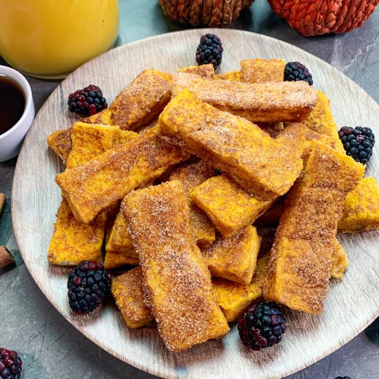 Pumpkin Churro French Toast Sticks