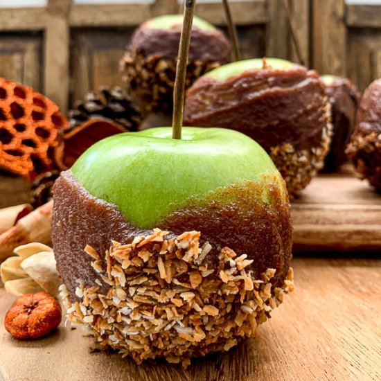 Date Caramel Apples 3 ways