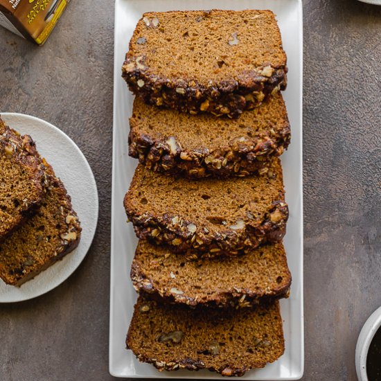 Walnut Banana Bread with Molasses