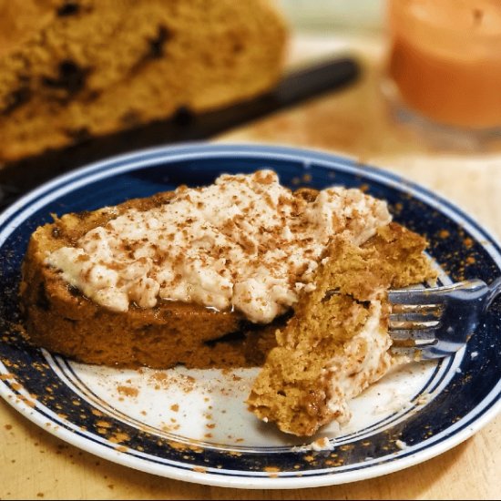 Vegan Pumpkin Choclate Chip Bread