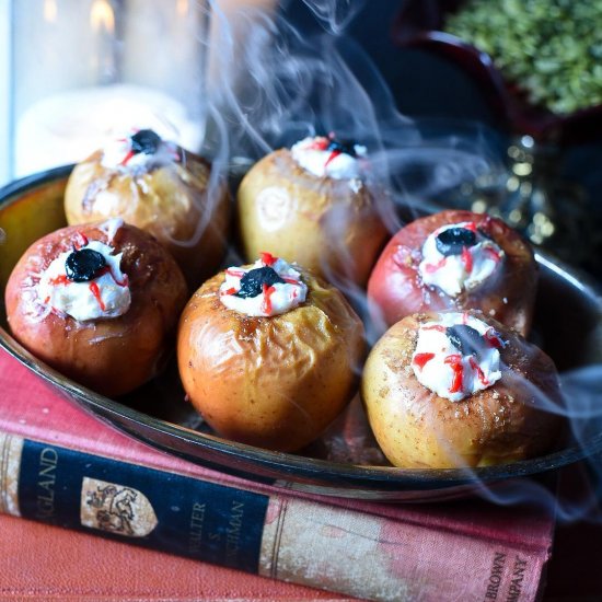 Baked Stuffed Apple Eyeballs