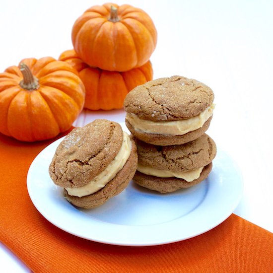 Pumpkin Creme Cookie Sandwiches