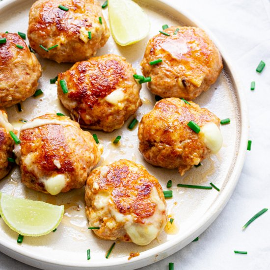 Cheesy Chicken Fritters