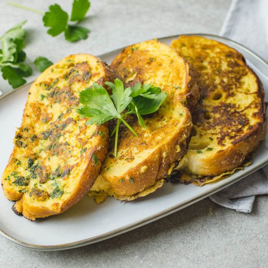 Garlic bread french toast