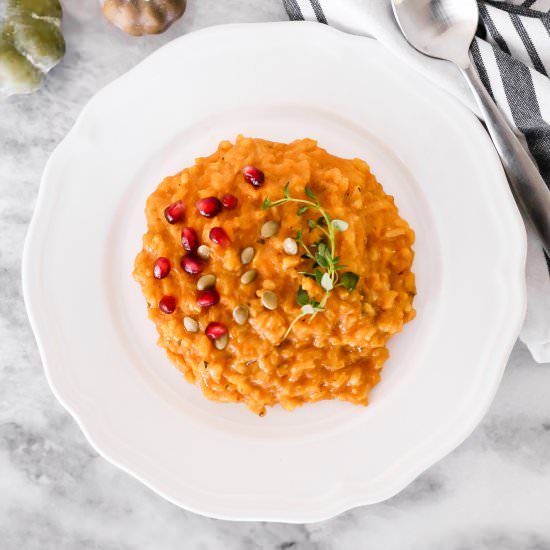 Goat Cheese Pumpkin Risotto