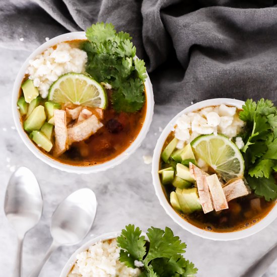 Vegetarian Tortilla Soup