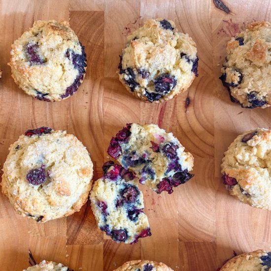 Sour Cream Blueberry Muffins