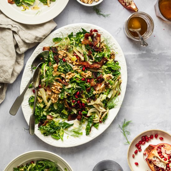 Brussels sprouts and kale salad