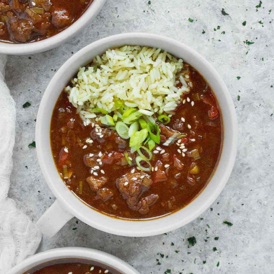 Mongolian Beef Soup