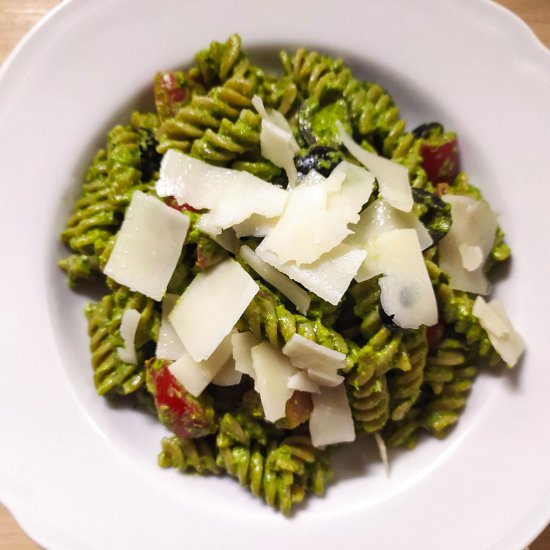 Fusilli Pasta with Arugula Pesto