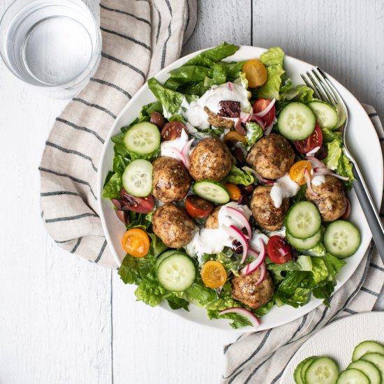 Turkey Meatballs Salad