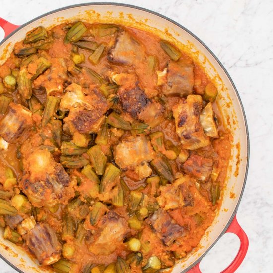 Oxtail Stew with Okra – Bamia