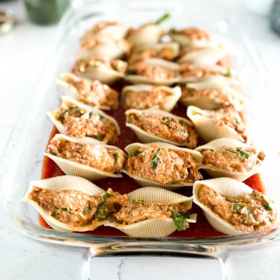 Chorizo & Ricotta Stuffed Shells