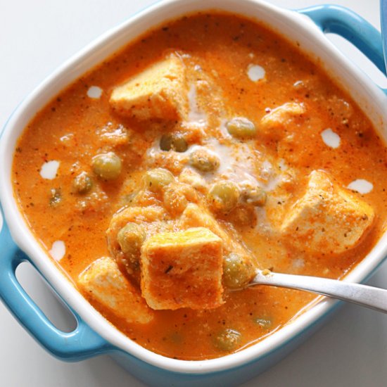 Paneer Peas Curry