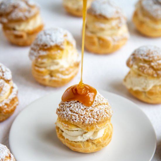 Craquelin Apple Choux Buns