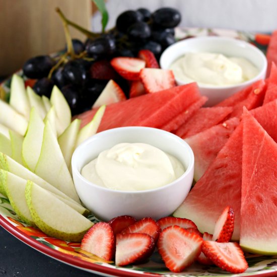 Lemon Cream Cheese Fruit Dip