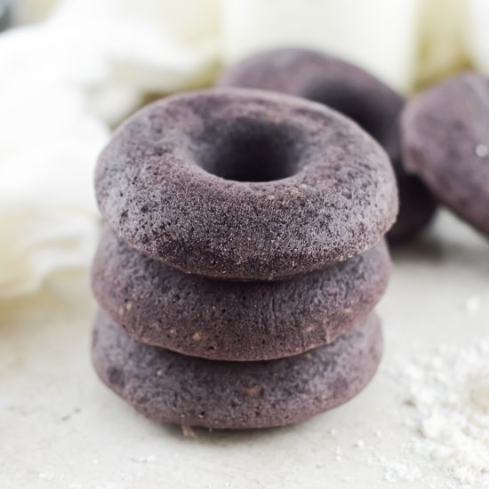 Baked Black Donuts