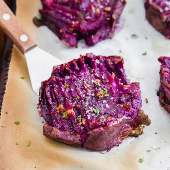 Roasted Purple Sweet Potatoes