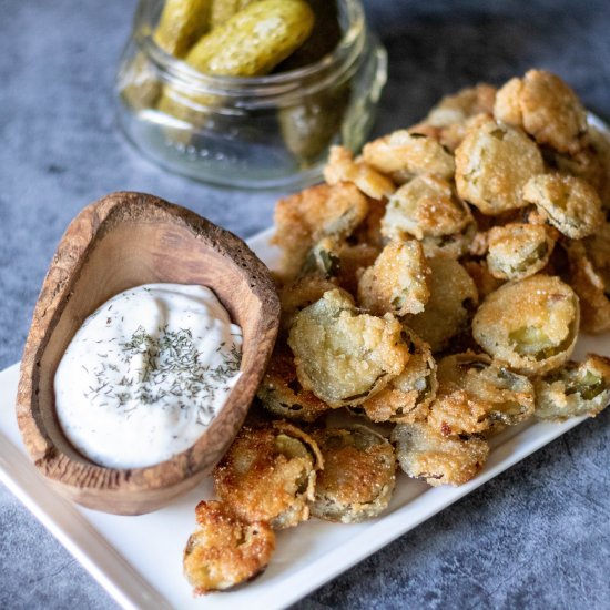 Vegan Fried Dill Pickles