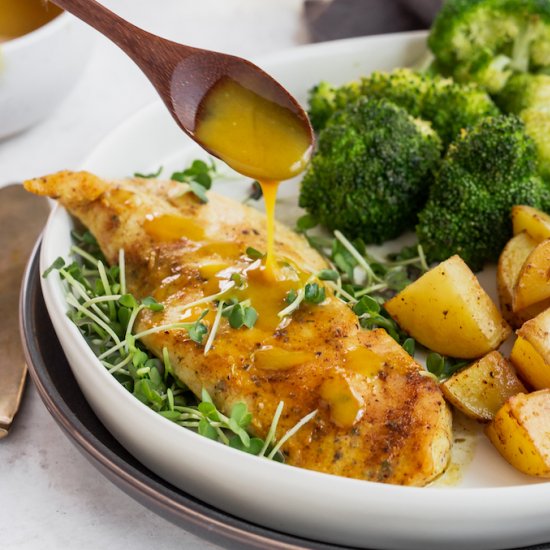 Sheet pan honey mustard chicken