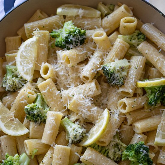 Broccoli with Lemon Rigatoni