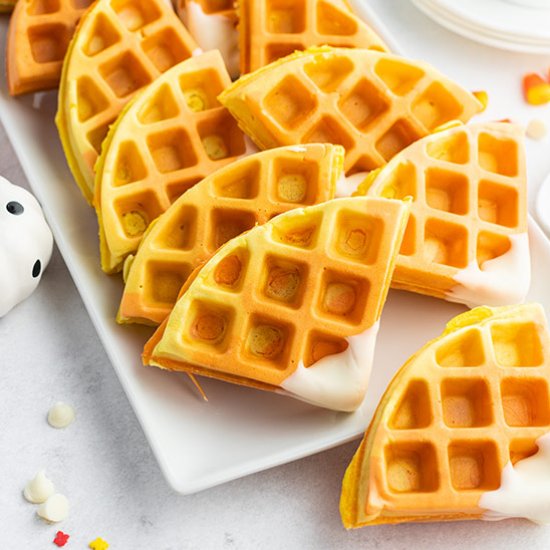 Candy Corn Waffles