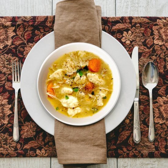 Instant Pot Chicken Dumpling Soup