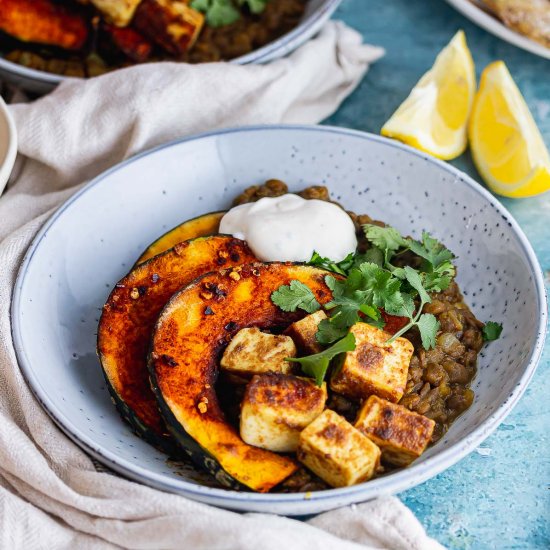 Spicy Lentils with Paneer