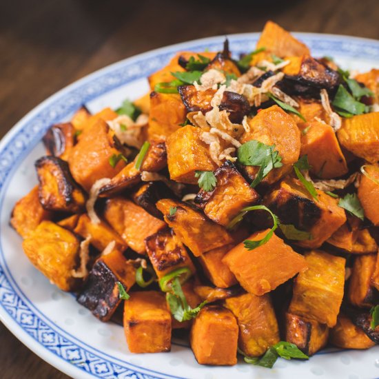 Roasted Sweet Potatoes w/ Nuoc Cham