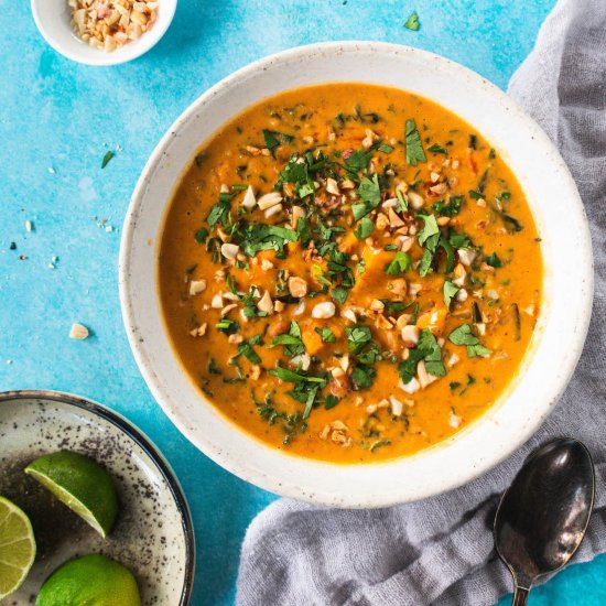 Sweet Potato & Kale Panang Soup