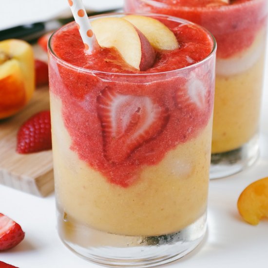 Roasted Strawberry Peach Smoothie