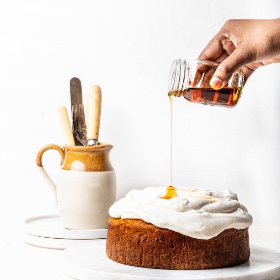 Spiced Banana and maple cake