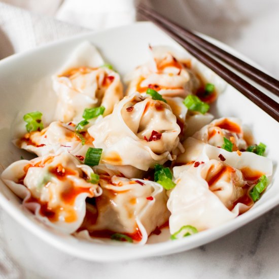 Spicy Chicken Wontons