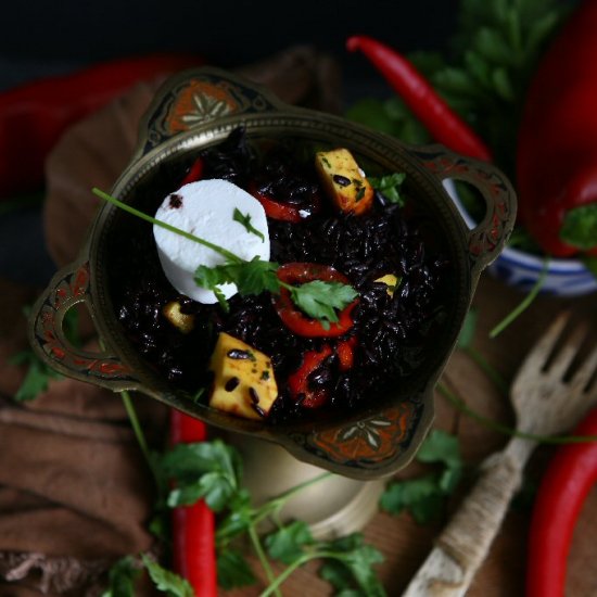 Black Rice Goat Cheese Salad