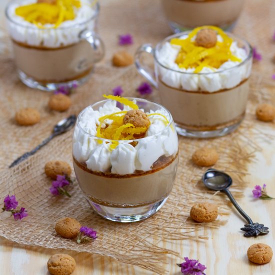 Coffee and orange mousse