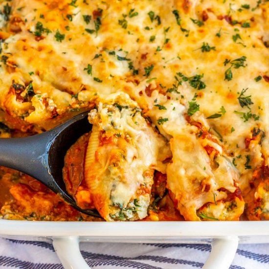 Sausage & Spinach Stuffed Shells