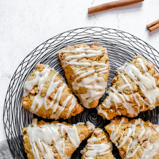 Peanut Butter Chip Pumpkin Scones