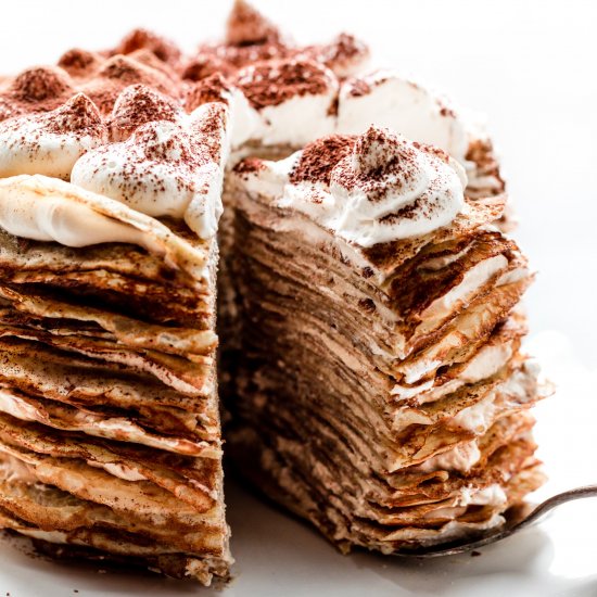 Tiramisu Crepe Cake