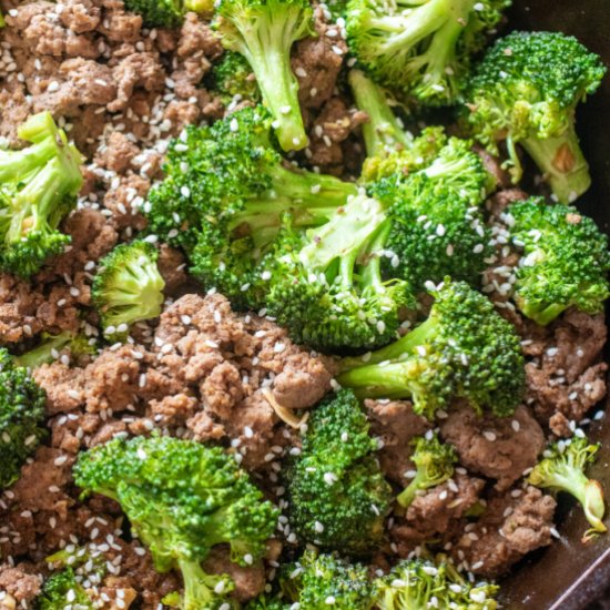 Easy Ground Beef and Broccoli