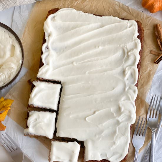 Pumpkin Bars with Maple Cream Chees