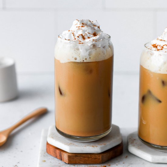 Healthier Iced Pumpkin Spice Latte