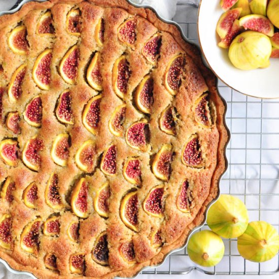 Tiger Fig Pistachio Frangipane Tart