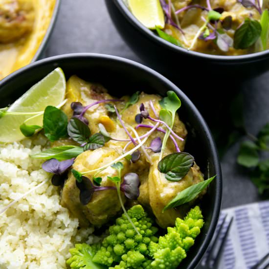 Thai Coconut Curry Turkey Meatballs