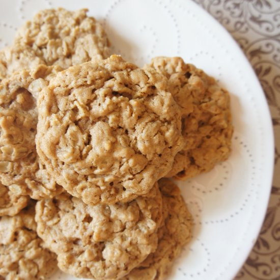 Cashew Butter Oatmeal Cookies