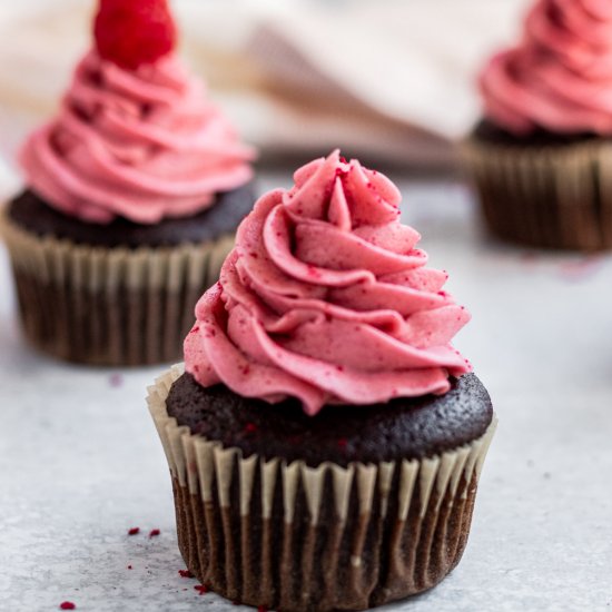 Chocolate Raspberry Cupcakes