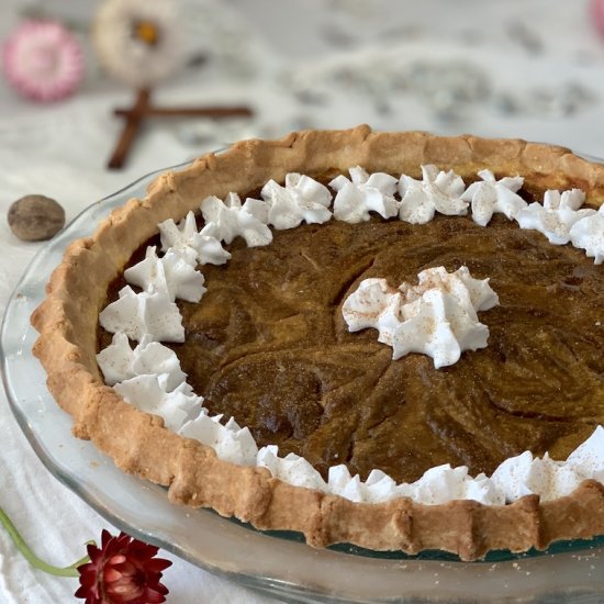 Deep-Dish Vegan Pumpkin Swirl Pie