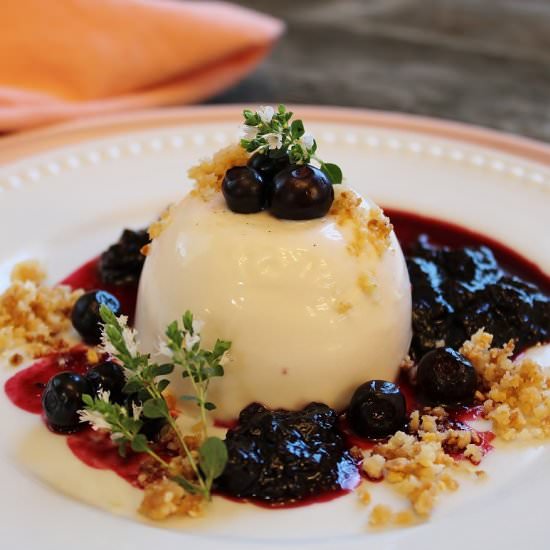 Wild Huckleberry Panna Cotta