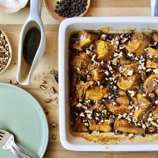 Baked Pumpkin French Toast Vegan